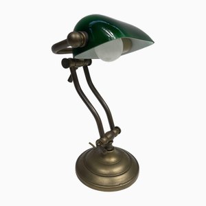 Ministerial Lamp in Brass and Glass, 1960s