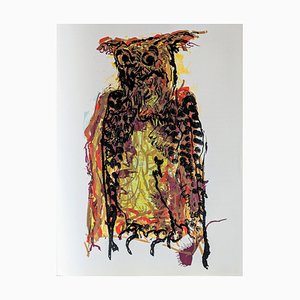 Jean-Paul Riopelle, The Owl, Lithographie Originale, 1970, Encadrée