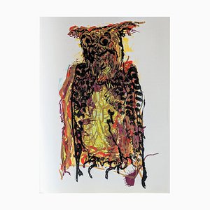 Jean-Paul Riopelle, The Owl, Litografía original, 1970, Enmarcado