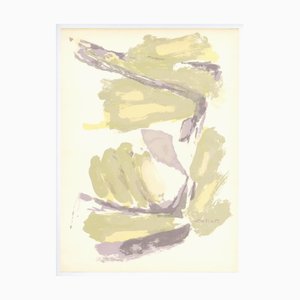 Pierre Pallut, Abstraction, Lithographie Originale, 1964