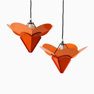 Lampade a sospensione Tivoli Flower attribuite a Simon Poul Henningsen per Lyfa, 1958, set di 2