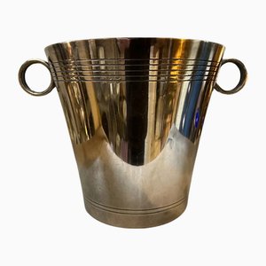 Versilberter französischer Art Deco Weinkühler, 1950er
