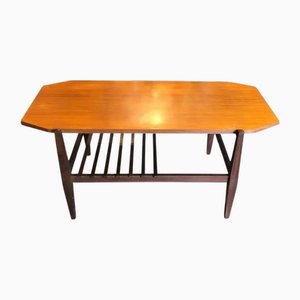 Achteckiger Mid-Century Modern Italienischer Holz Beistelltisch, 1960er