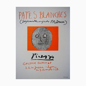 Pablo Picasso, Pates Blanches Madoura, Lithograph, 1959