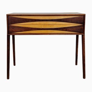 Swedish Rosewood Side Table by Rimbert Sandholdt for Glas & Trä Hovmantorp, 1950s