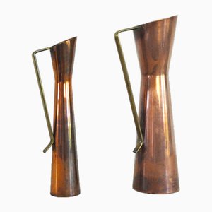 Vases en Cuivre, 1950s, Set de 2