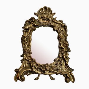 Ornate Mirror Cast Bronze Picture Frame, France, 1900s