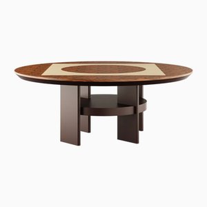 Serangoon Wood Dining Table in Brown by Marnois