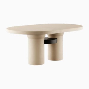 Tampines Micro-Cement Dining Table in Beige by Marnois