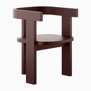 Silla de comedor Geylang de madera en rojo de Marnois