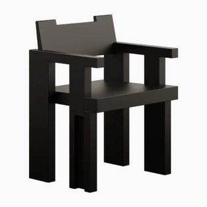 Silla de comedor Kallang de madera en negro de Marnois