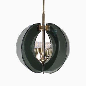 Mid-Century Glas Kronleuchter von Gino Paroldo, 1960er