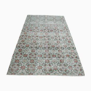 Tapis Beige, Vert et Rose, Turquie, 1960s