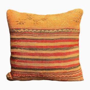 Handmade Striped Pink Wool Cushion