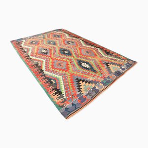 Ethnischer Vintage Kelim Teppich aus Wolle
