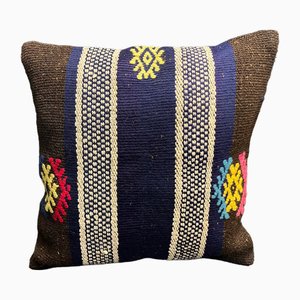 Handmade Dark Wool Cushion