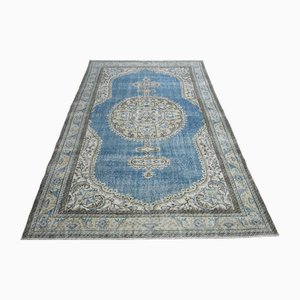 Türkischer Blauer Medaillon Teppich