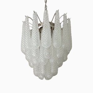 Murano Glass Chandelier with Drop Formed Prisms