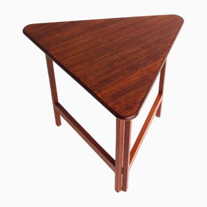 Danish Foldable Side Table in Teak by Illum Wikkelsø for CFC Silkeborg, 1950