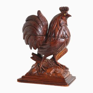 Antikes Schwarzwälder Hahn Tintenfass, 1880