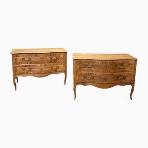 Antique Parmigiani Chests of Drawers in Walnut, 1700, Set of 2