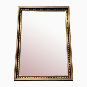 Abgeschrägter Vintage Spiegel mit Goldrahmen