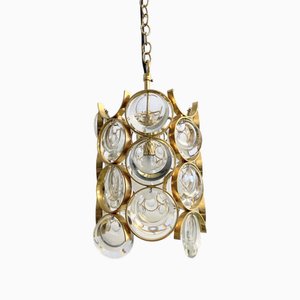 Small Palwa Chandelier in Glass and Gilt Metal, 1960s