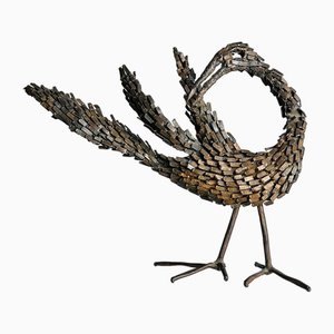 Salvino Marsura, Brutalist Sculpture Bird, 1970s, Iron