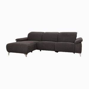Fabric Corner Sofa in Gray with Electric Function