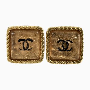 Coco Mark Square Earrings from Chanel, Set of 2