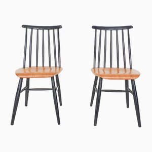 Set of Set of Two Spindle Back Chairs, the Netherlands 1960s