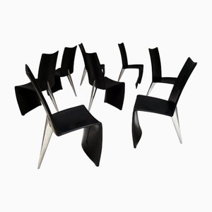Ed Archer Aleph Chairs by Philippe Starck for Driade, 1980s, Set of 8