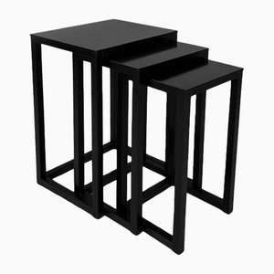 Austrian Modern Ash Nesting Tables attributed to Josef Hoffmann for Wittmann, Set of 3