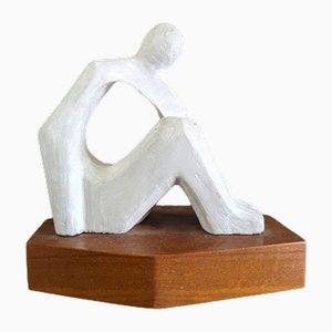 Vintage Sitzende Skulptur, 1950er