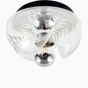 Wave Glass Ceiling Light by Koch & Lowy for Peill & Putzler, 1970s