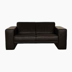 Saporro Sofa in Black Leather from Machalke