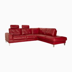 Musterring Sofa in Red Leather