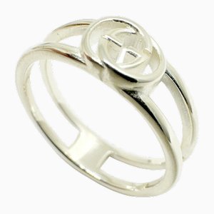 Interlocking Band Silver Ring from Gucci