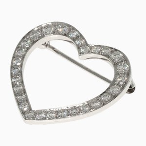 Heart Diamond Brooch in Platinum from Tiffany & Co.