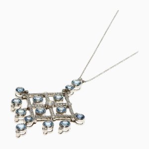 Art Deco Aquamarine Diamond & Platinum Necklace from Tiffany & Co.