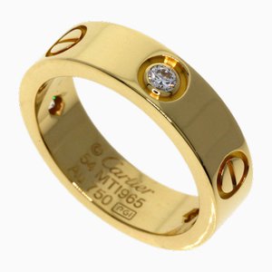Yellow Gold Love Ring Half Diamond Ring from Cartier