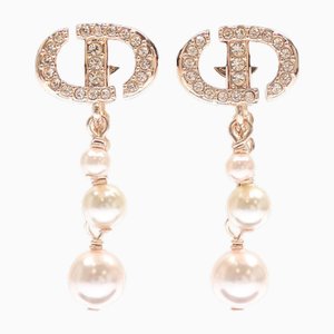 Resin Pearl, Crystal, Metal Chain & Fake Pearl Earrings by Christian Dior, Set of 2