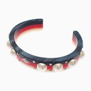 Resin Faux Pearl Bee Cuff Bracelet from Gucci
