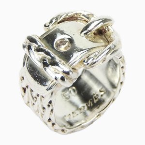 Diane 50 Silver Belt Motif Ring from Hermes