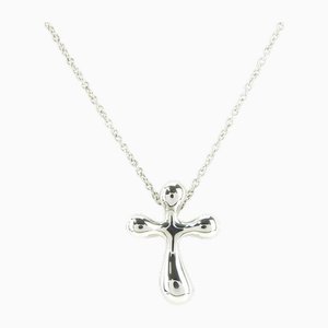 Small Cross Silver 925 Elsa Peretti Necklace from Tiffany & Co.