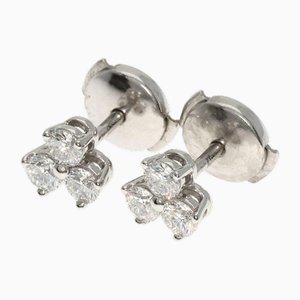Platinum Aria Diamond Earrings from Tiffany & Co., Set of 2