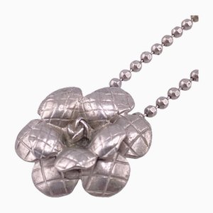 Silver Camellia 98a Necklace from Chanel
