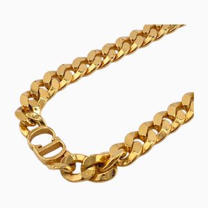 Goldene CD Icon Halskette mit Kettengliedern von Christian Dior