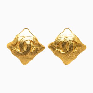 Cc Clip on Earrings from Chanel, Set of 2