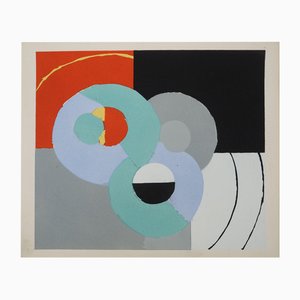 Sonia Delaunay, Abstract Harmony with Three Spheres, Lithograph and Stencil